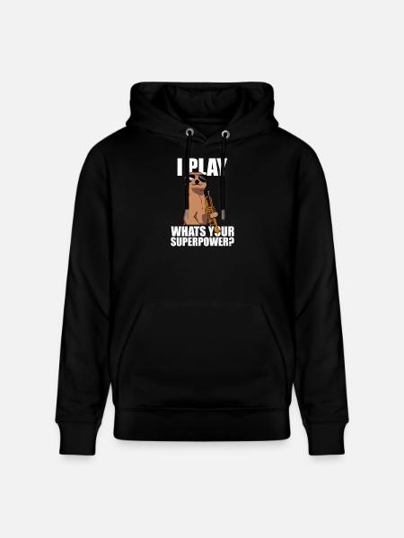 I play trumpet player - Stanley/Stella CRUISER Unisex Organic Hoodie - black