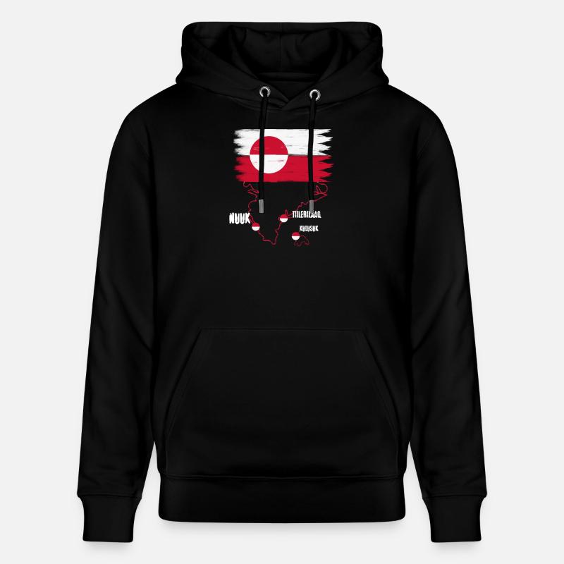 Nuuk du drapeau du Groenland - Sweat à capuche bio CRUISER Stanley/Stella Unisexe - noir