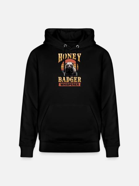 Funny Honey Badger - Stanley/Stella Unisex Bio-Hoodie CRUISER - Schwarz