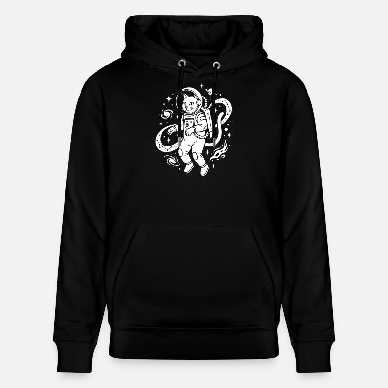 Kitty exploratrice spatiale - Sweat à capuche bio CRUISER Stanley/Stella Unisexe - noir