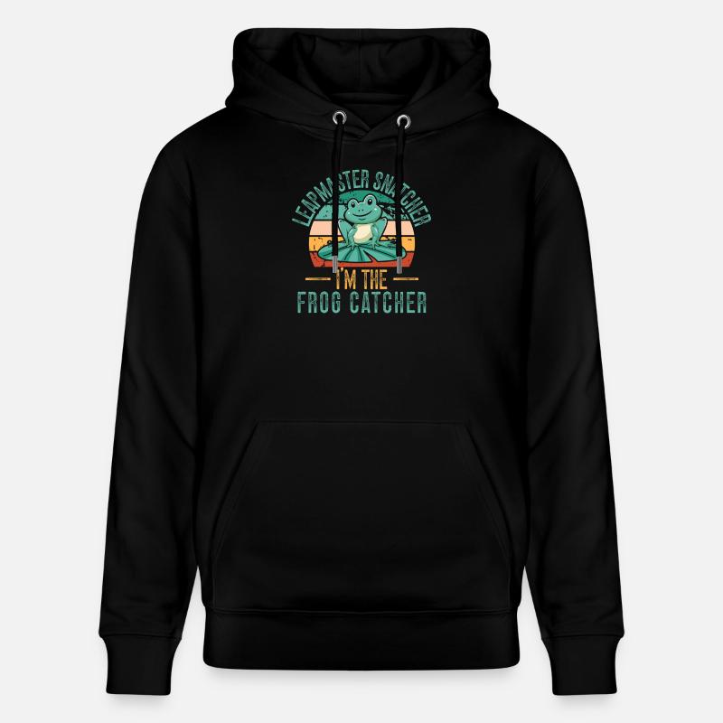 Frog Catcher Leapmaster Snatcher Frog - Stanley/Stella Unisex Bio-Hoodie CRUISER  - Schwarz