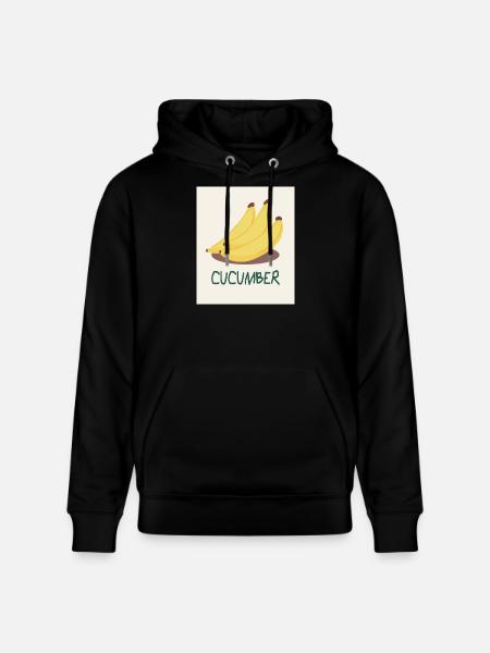 Cucumber Banana – Funny Pun Design - Stanley/Stella CRUISER Unisex Organic Hoodie - black