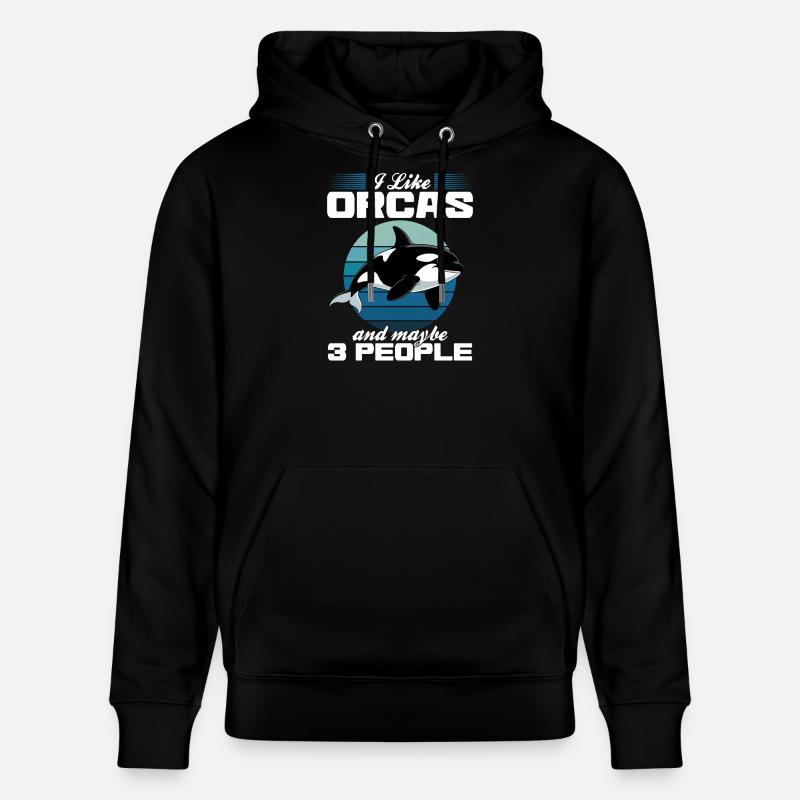 Orca drôle - Sweat à capuche bio CRUISER Stanley/Stella Unisexe - noir