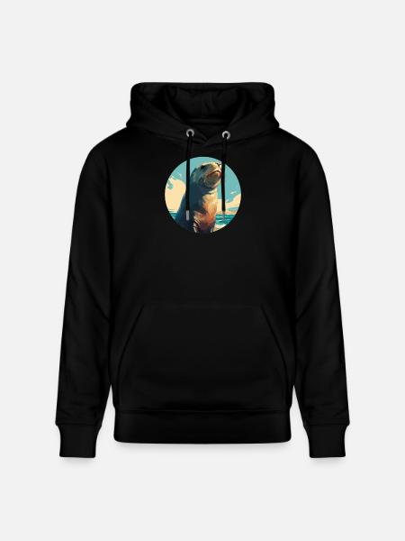 Seelöwen Seelöwe - Stanley/Stella Unisex Bio-Hoodie CRUISER - Schwarz