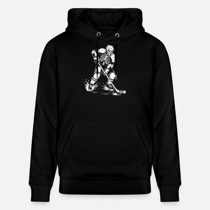 Le skeleton joue au hockey - Sweat à capuche bio CRUISER Stanley/Stella Unisexe - noir