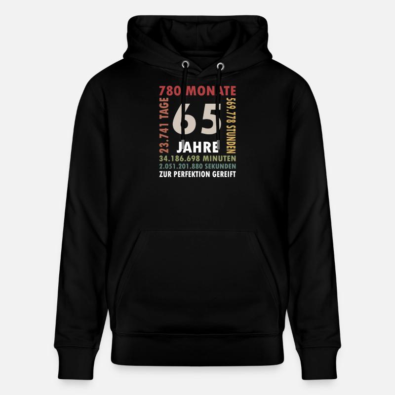65 ans de conception anniversaire - Sweat à capuche bio CRUISER Stanley/Stella Unisexe - noir