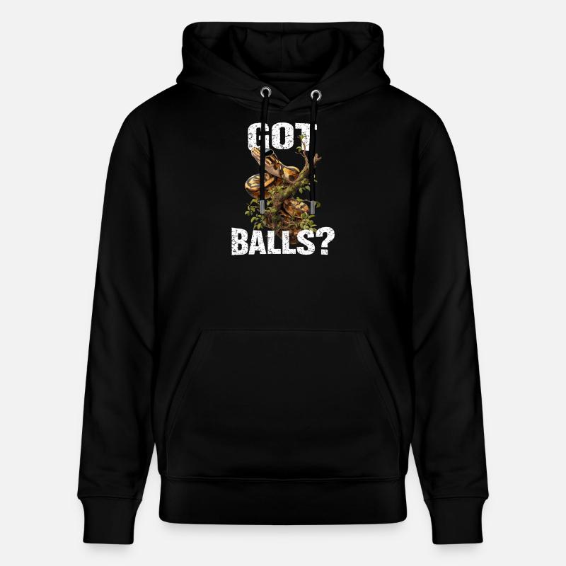 Königspython Schlangen Liebhaber Terrarium Python - Stanley/Stella Unisex Bio-Hoodie CRUISER  - Schwarz