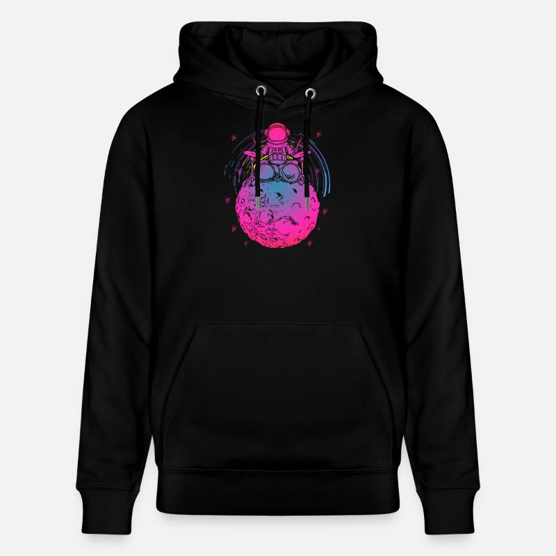 Psychedelic Astro Drummer Planet - Sweat à capuche bio CRUISER Stanley/Stella Unisexe - noir