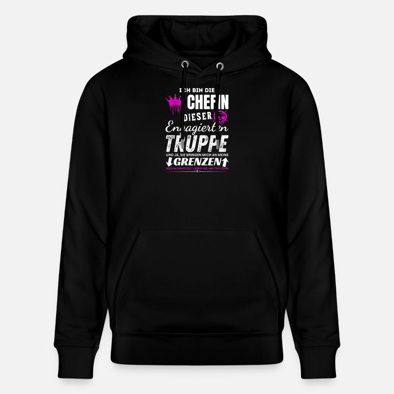Chefin dieser Engagierten Truppe Chefin Geschenke - Sweat à capuche bio CRUISER Stanley/Stella Unisexe - noir