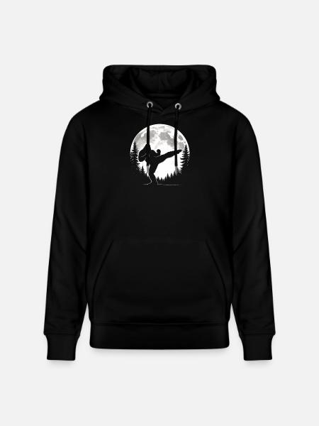 Bigfoot Kickboxing Moon - Stanley/Stella CRUISER Unisex Organic Hoodie - black