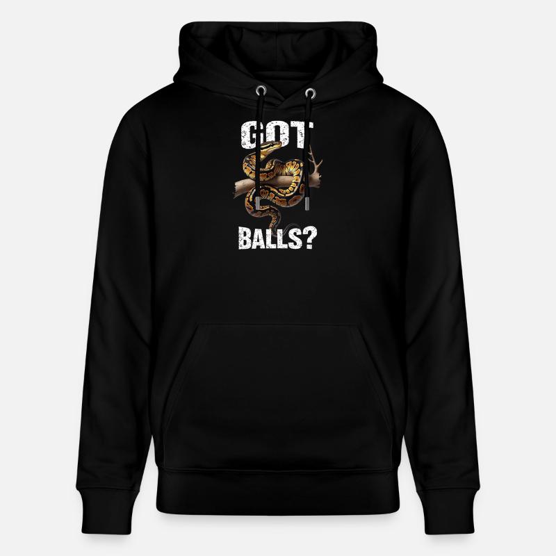Königspython Schlangen Liebhaber Terrarium Python - Stanley/Stella Unisex Bio-Hoodie CRUISER  - Schwarz