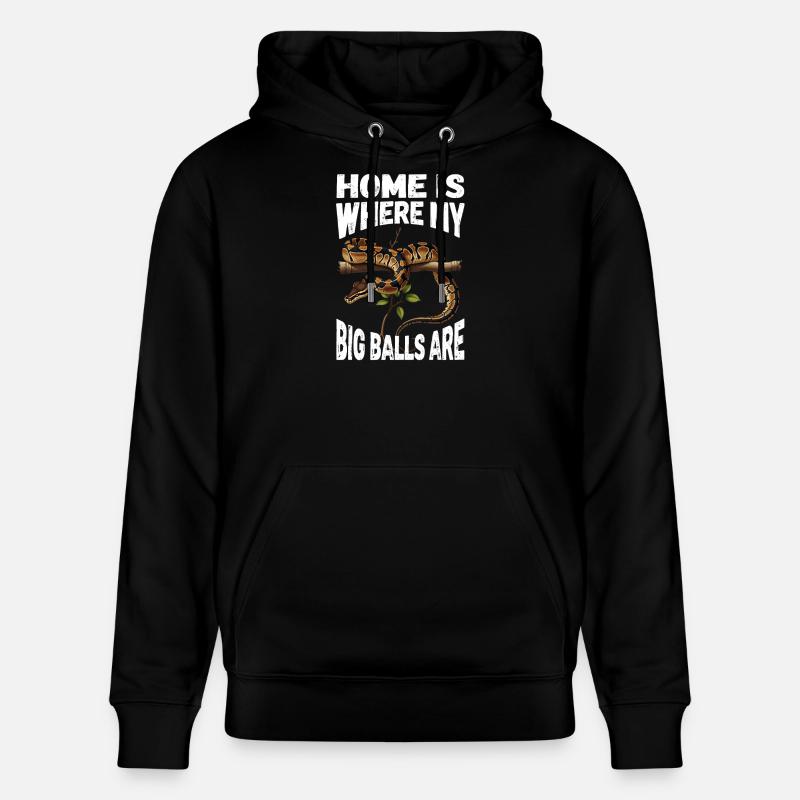 Königspython Schlangen Liebhaber Terrarium Python - Stanley/Stella Unisex Bio-Hoodie CRUISER  - Schwarz
