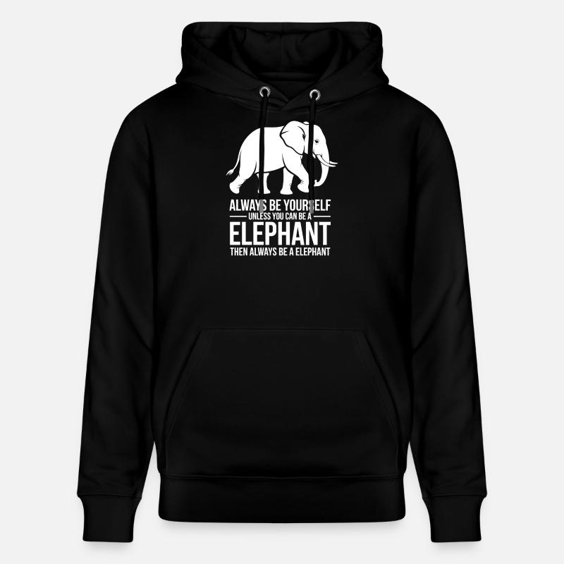 Drôles de Dits d’Éléphant Cadeau Éléphant - Sweat à capuche bio CRUISER Stanley/Stella Unisexe - noir