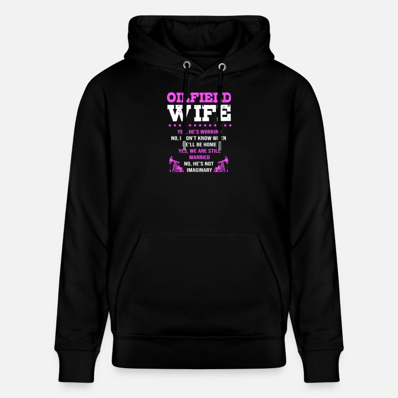 Bohrinsel Ölfeld Ölbohrinsel Ehefrau - Stanley/Stella Unisex Bio-Hoodie CRUISER  - Schwarz