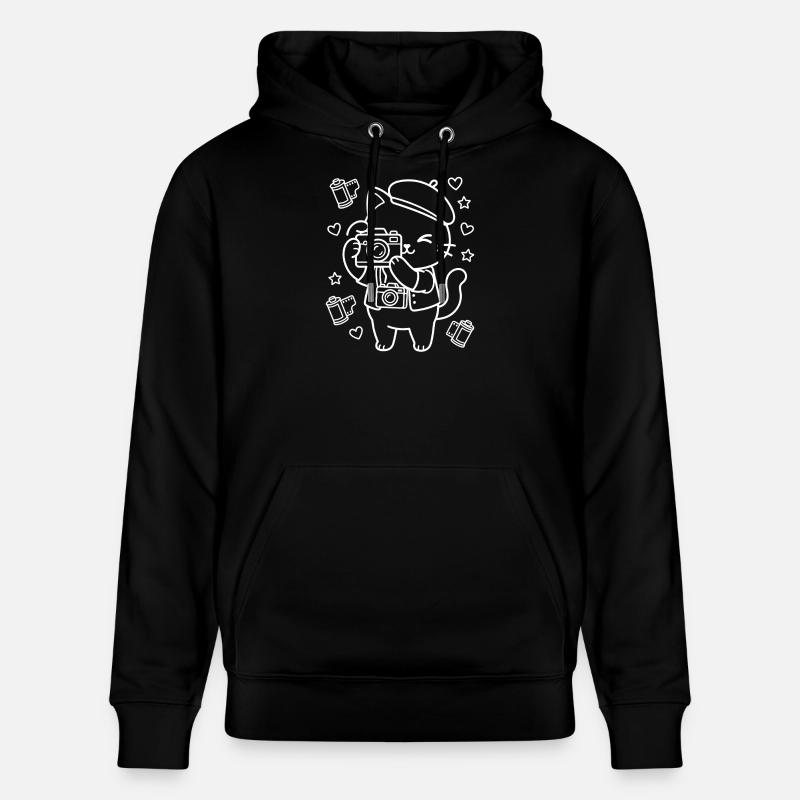 Photographe Kawaii Cats - Sweat à capuche bio CRUISER Stanley/Stella Unisexe - noir