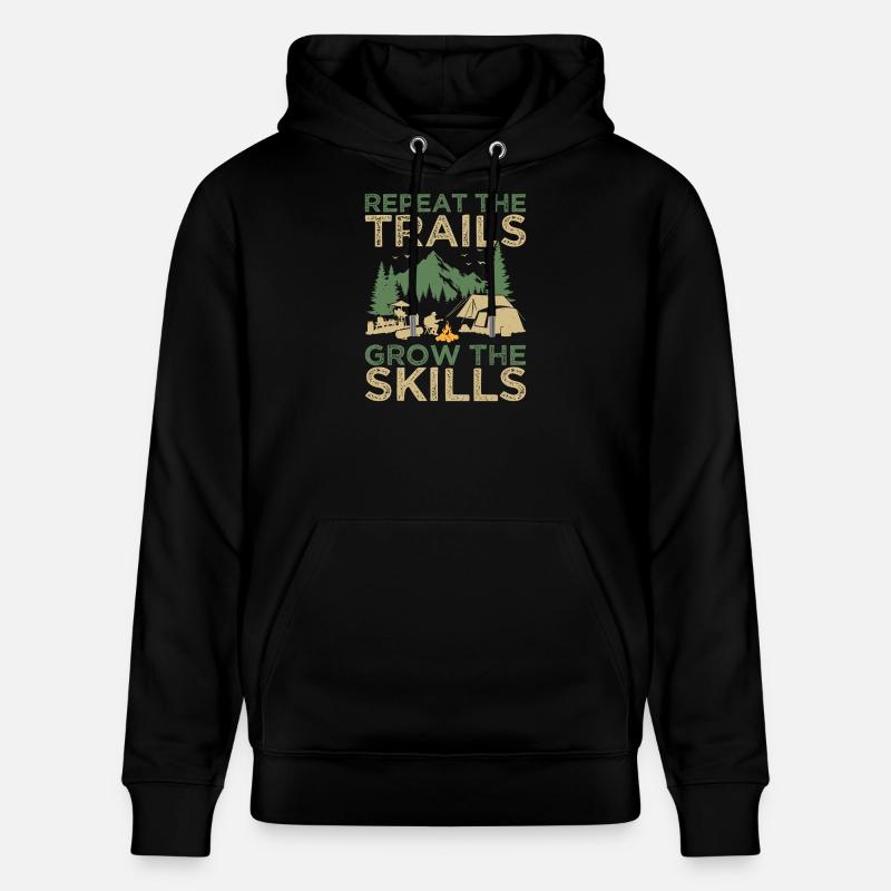 Chef scout Repeat The Trails Scout - Sweat à capuche bio CRUISER Stanley/Stella Unisexe - noir