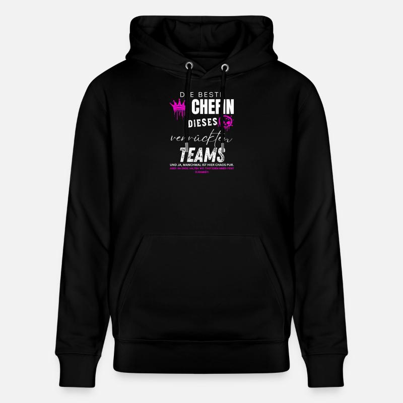 beste Chefin verrücktes Team Chefin geschenke - Sweat à capuche bio CRUISER Stanley/Stella Unisexe - noir