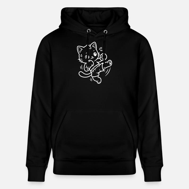 Kawaii Cat Kickboxing - Sweat à capuche bio CRUISER Stanley/Stella Unisexe - noir