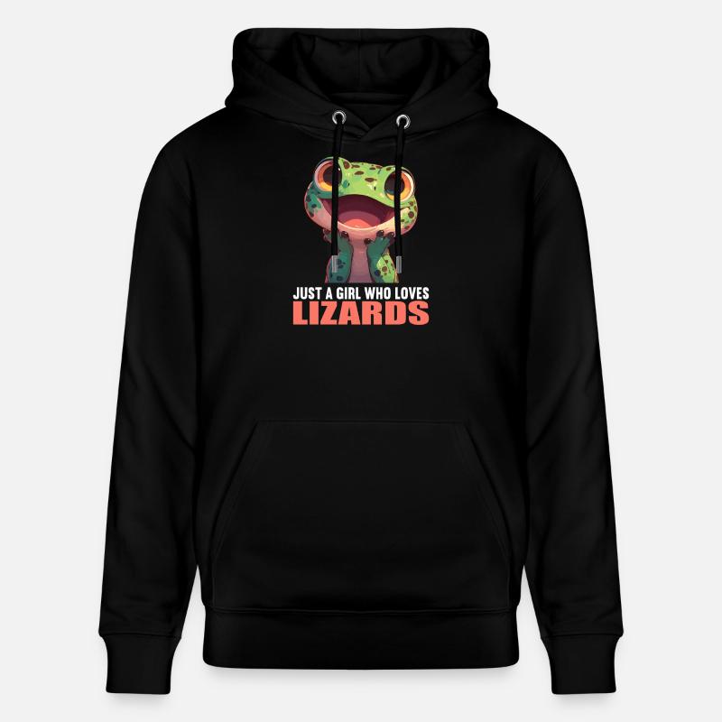 Eidechsen Eidechse - Stanley/Stella Unisex Bio-Hoodie CRUISER  - Schwarz