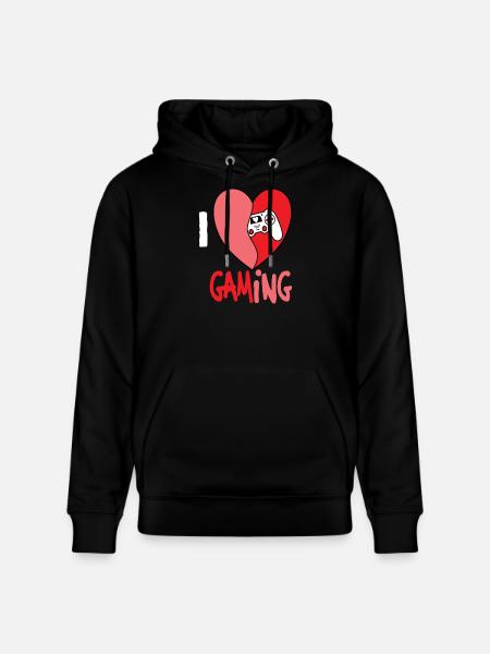 I LOVE GAMING - Stanley/Stella Unisex Bio-Hoodie CRUISER  - Schwarz