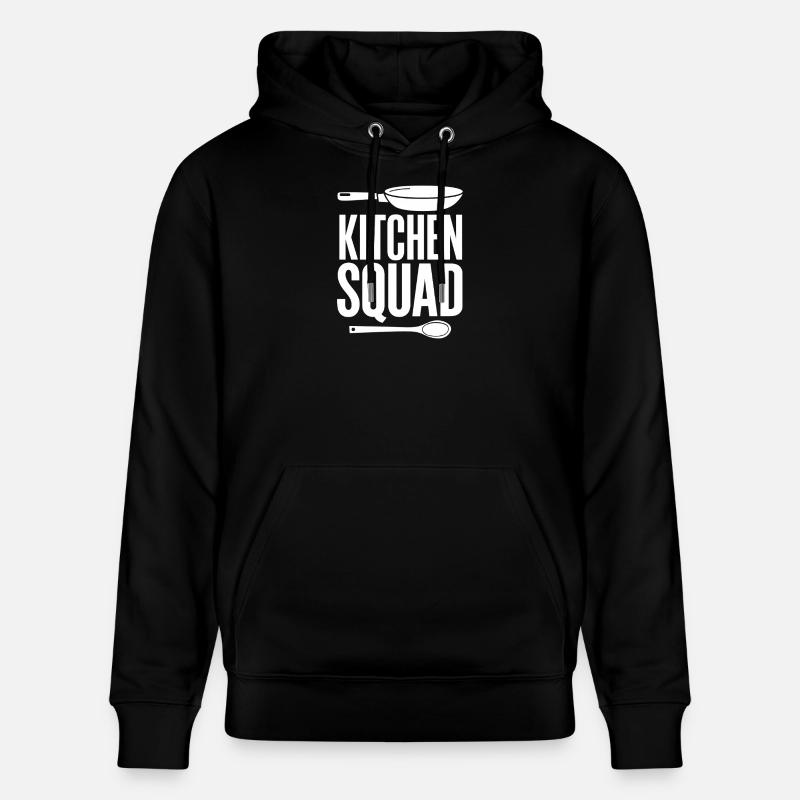 Kitchen Squad Kochteam Pfanne Kochlöffel - Stanley/Stella Unisex Bio-Hoodie CRUISER - Schwarz