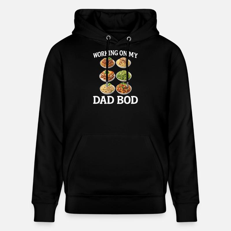 Papa Bod Pasta Fun - Sweat à capuche bio CRUISER Stanley/Stella Unisexe - noir