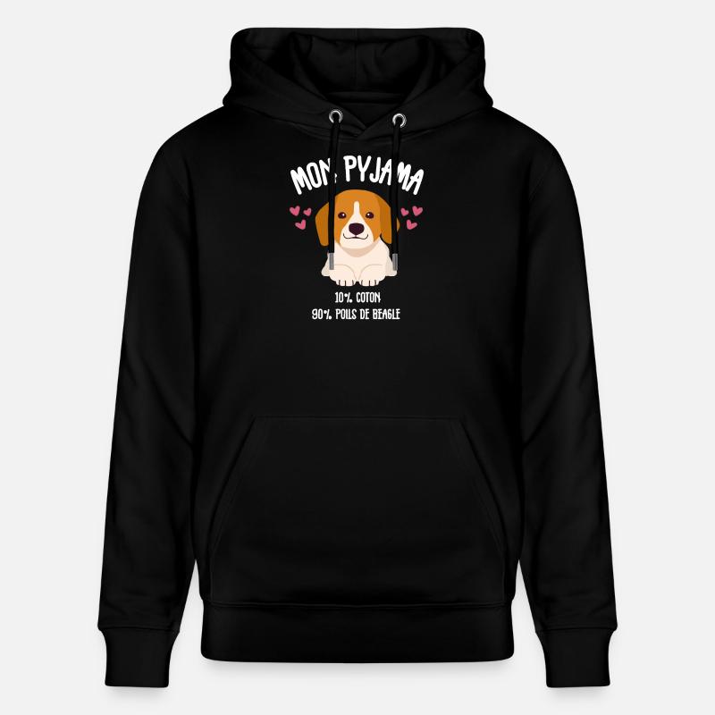 Pyjama Chien Beagle Humour - Sweat à capuche bio CRUISER Stanley/Stella Unisexe - noir