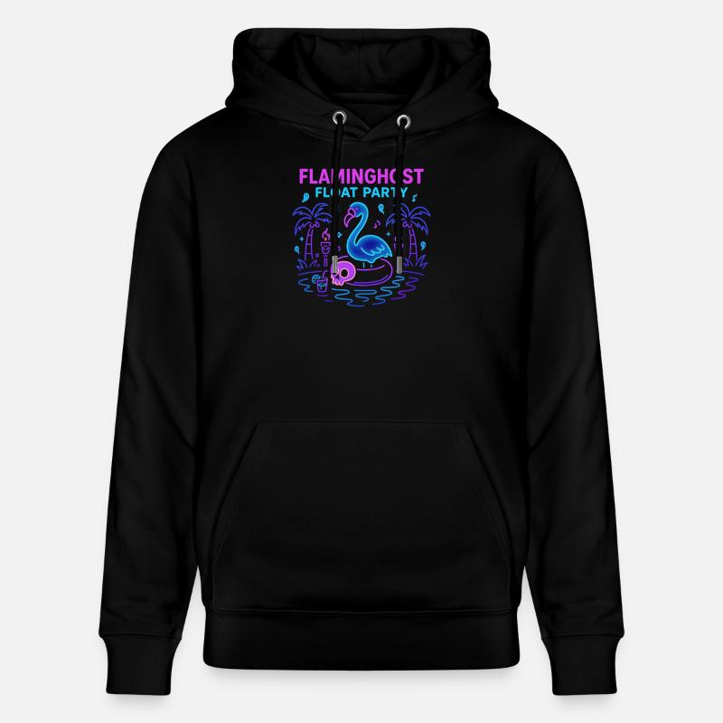 Flaminghost Float Party Piscine d’Halloween - Sweat à capuche bio CRUISER Stanley/Stella Unisexe - noir
