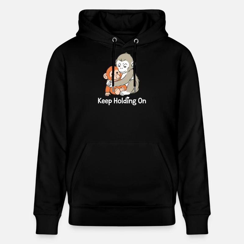 Halt die Affenumarmung fest - Stanley/Stella Unisex Bio-Hoodie CRUISER  - Schwarz