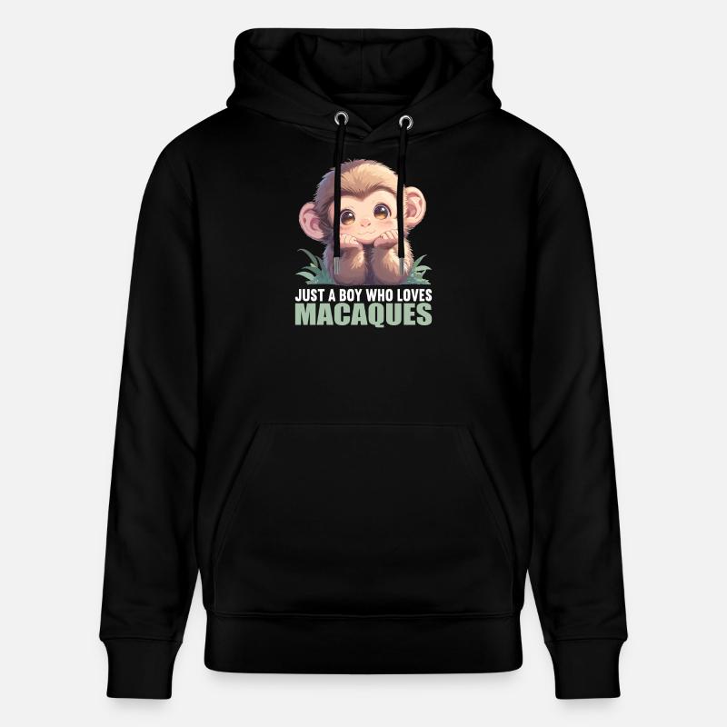 Macaque Macaque - Sweat à capuche bio CRUISER Stanley/Stella Unisexe - noir