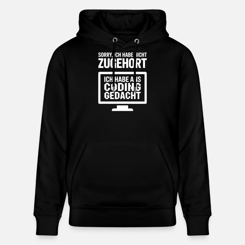 Coding Gedanke Spruch - Stanley/Stella Unisex Bio-Hoodie CRUISER  - Schwarz