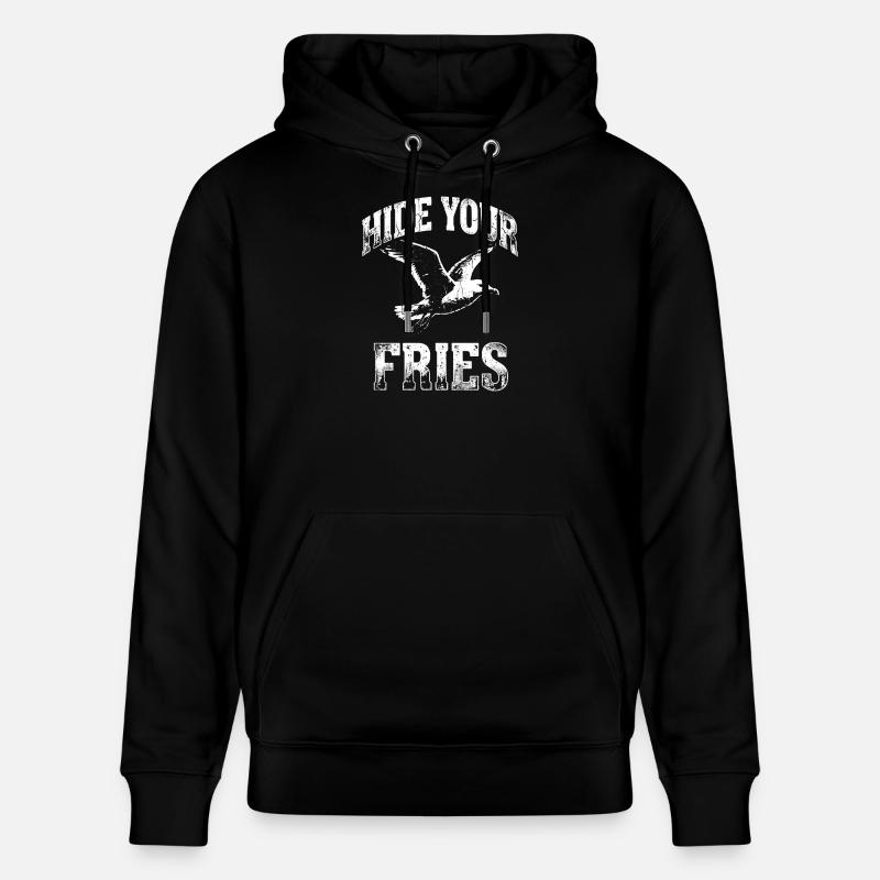 Cache tes frites mouette - Sweat à capuche bio CRUISER Stanley/Stella Unisexe - noir