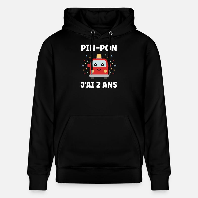 Pin-Pon 2 Ans Voiture - Sweat à capuche bio CRUISER Stanley/Stella Unisexe - noir