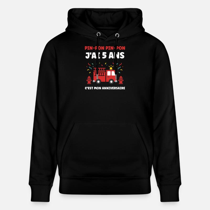 5 ans - Sweat à capuche bio CRUISER Stanley/Stella Unisexe - noir