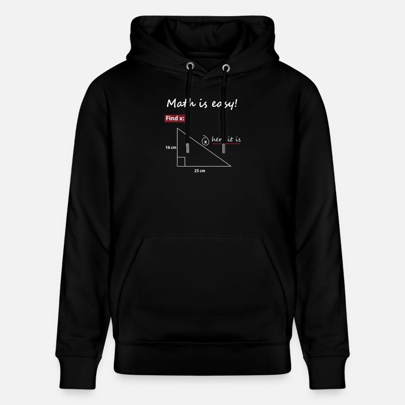 Find X Triangle Math Art - Stanley/Stella CRUISER Unisex Organic Hoodie - black