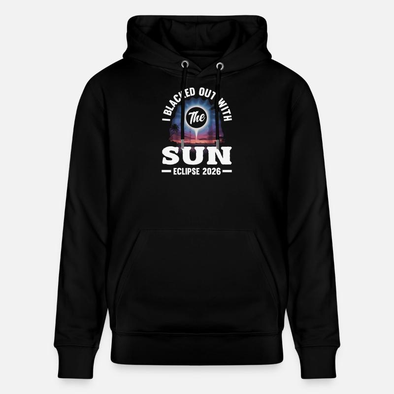Éclipse solaire 2026, 12 août - Sweat à capuche bio CRUISER Stanley/Stella Unisexe - noir