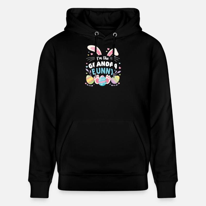 Je suis Papi Lapin Sweet - Sweat à capuche bio CRUISER Stanley/Stella Unisexe - noir
