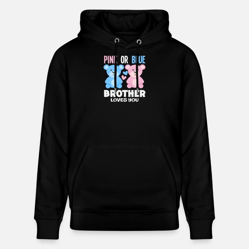 Pink Oder Blau Bruder Liebt Dich - Stanley/Stella Unisex Bio-Hoodie CRUISER - Schwarz
