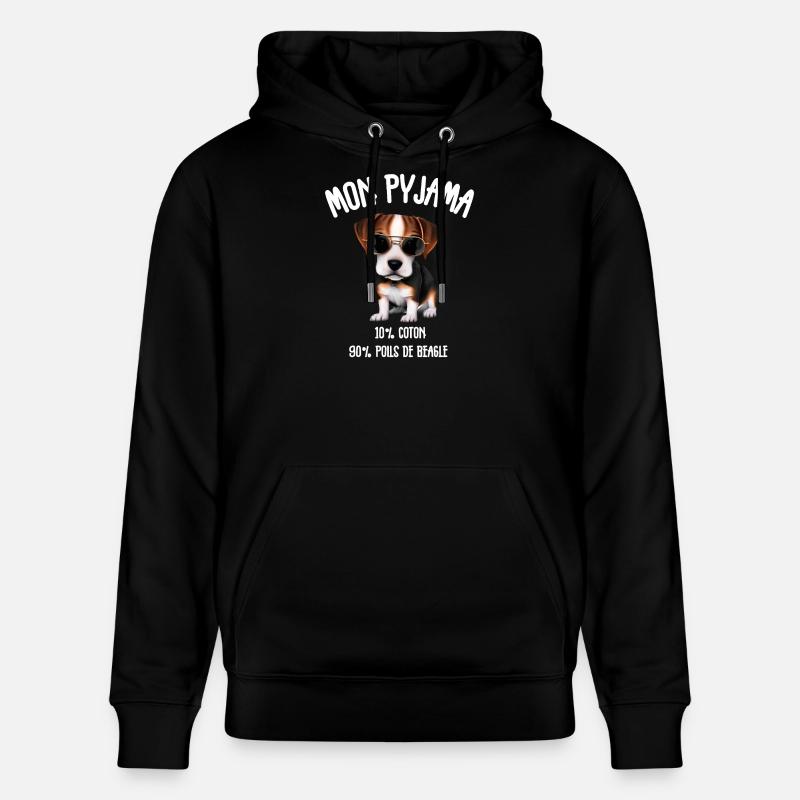 Pyjama Chien Beagle Humour - Sweat à capuche bio CRUISER Stanley/Stella Unisexe - noir
