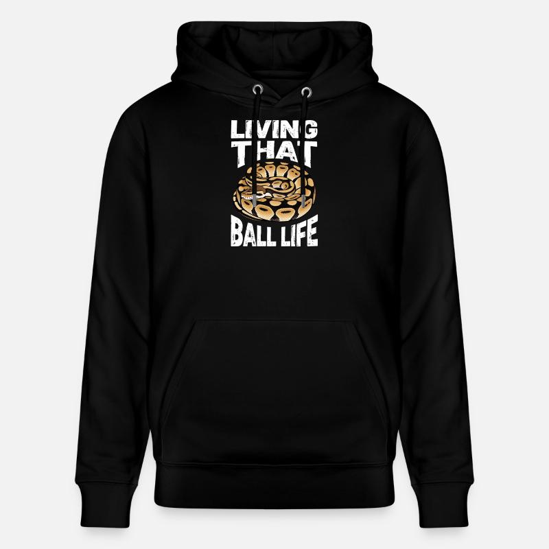Königspython Schlangen Liebhaber Terrarium Python - Stanley/Stella Unisex Bio-Hoodie CRUISER  - Schwarz