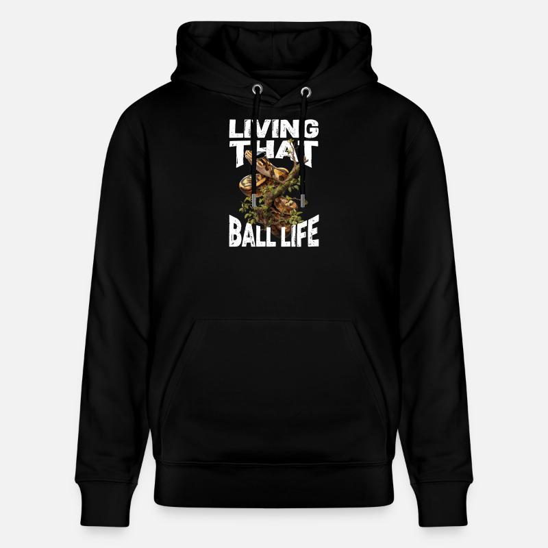 Königspython Schlangen Liebhaber Terrarium Python - Stanley/Stella Unisex Bio-Hoodie CRUISER  - Schwarz