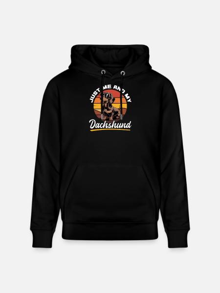 Funny Dog Breed Dachshund - Stanley/Stella CRUISER Unisex Organic Hoodie - black