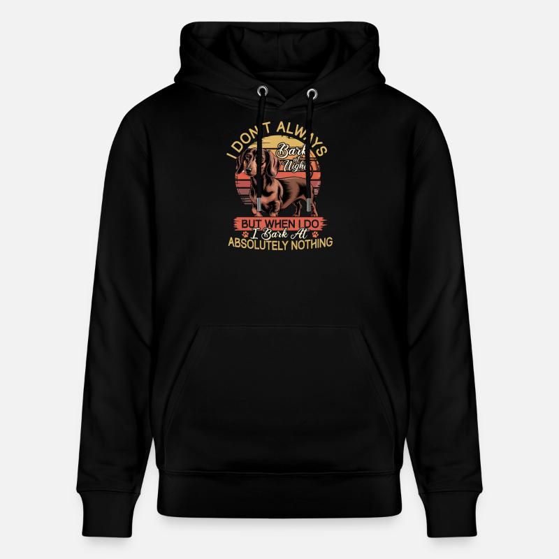 Teckel de race de chien drôle - Sweat à capuche bio CRUISER Stanley/Stella Unisexe - noir