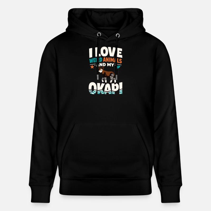 Okapi-liebhaber Okapi-tier Seltene Tierweltliebe - Stanley/Stella Unisex Bio-Hoodie CRUISER  - Schwarz