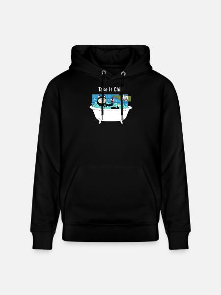 Take It Chill Katzbad - Stanley/Stella CRUISER Unisex Organic Hoodie - black