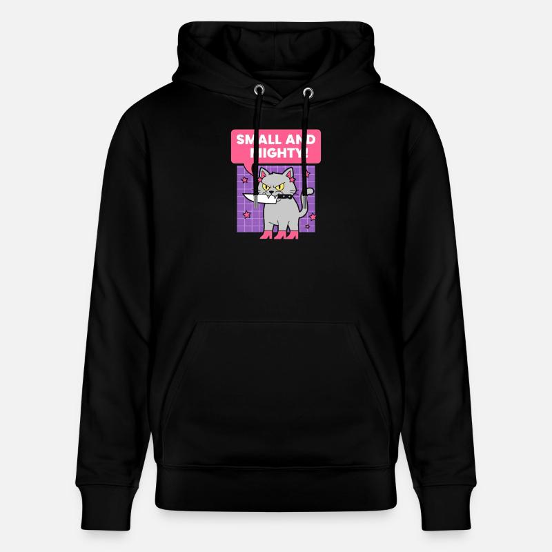 Kleines und Mächtiges Katzendesign - Stanley/Stella Unisex Bio-Hoodie CRUISER  - Schwarz