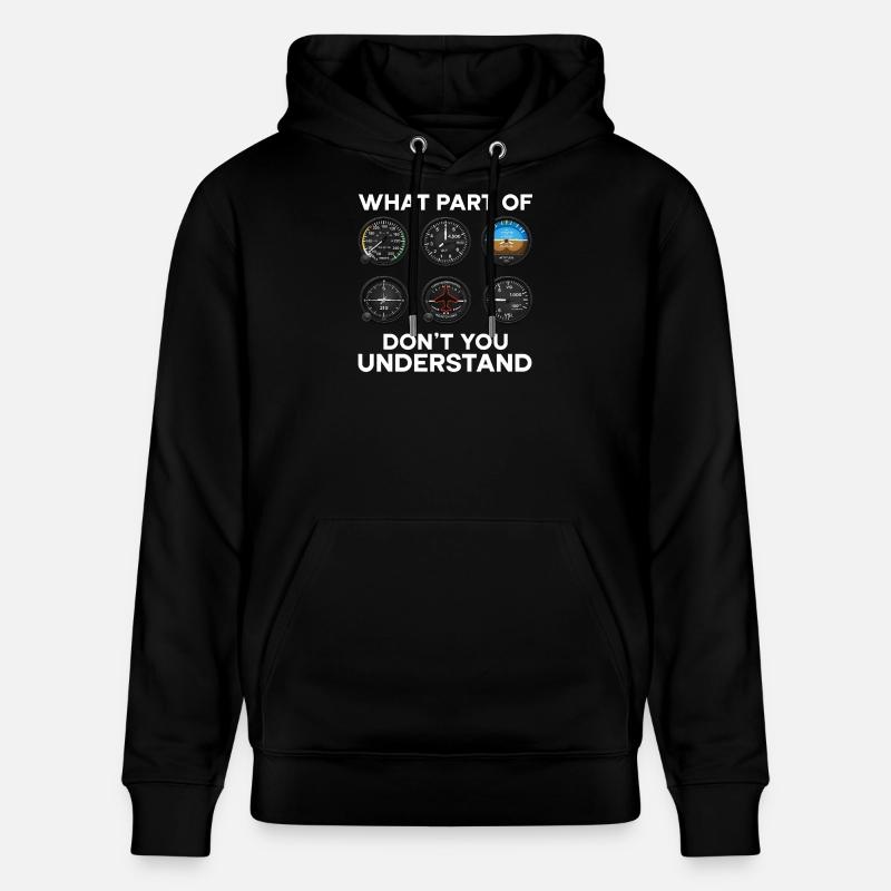 Flugzeug Flug Pilot Flugzeug Fluggesellschaft - Stanley/Stella Unisex Bio-Hoodie CRUISER  - Schwarz
