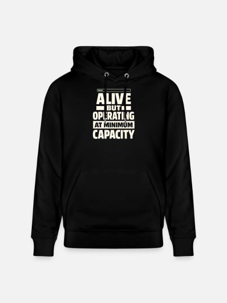 Burnt-out millennial, tired adult, - Stanley/Stella CRUISER Unisex Organic Hoodie - black