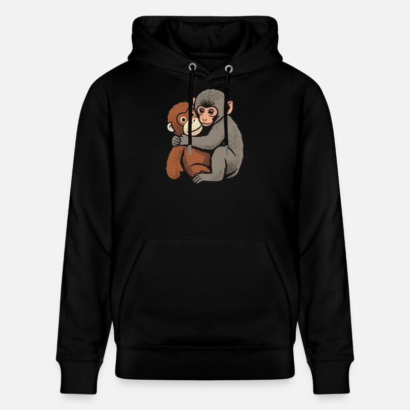 Bébé Singe Coup de Poing - Sweat à capuche bio CRUISER Stanley/Stella Unisexe - noir