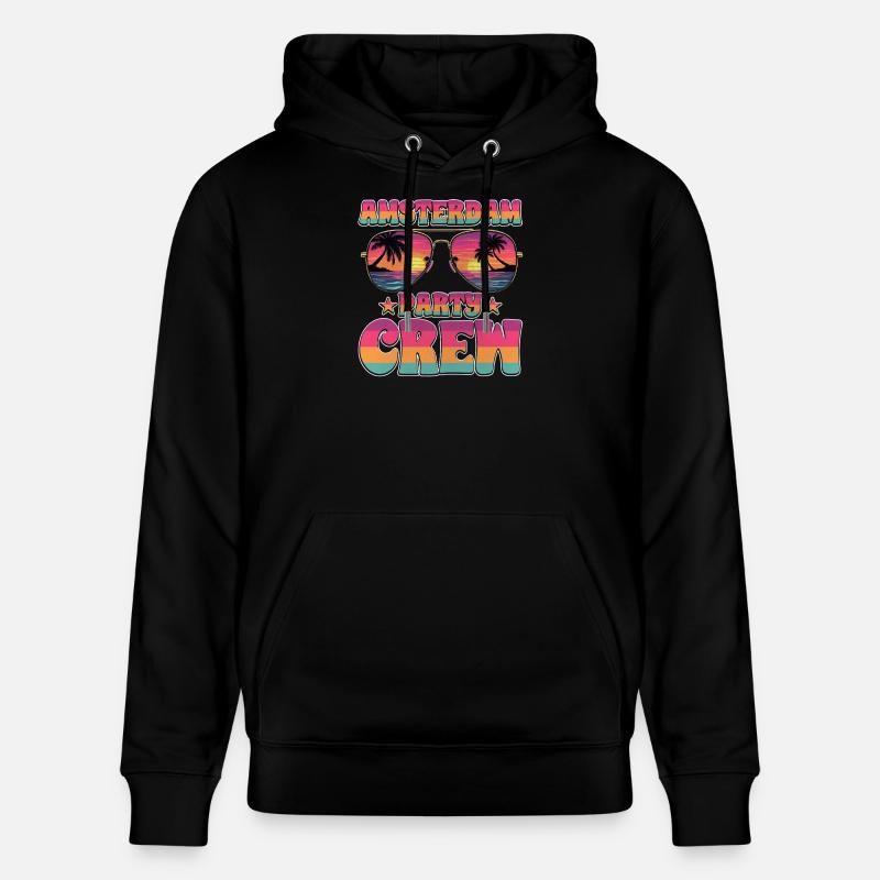 Amsterdam Party Crew - Sweat à capuche bio CRUISER Stanley/Stella Unisexe - noir